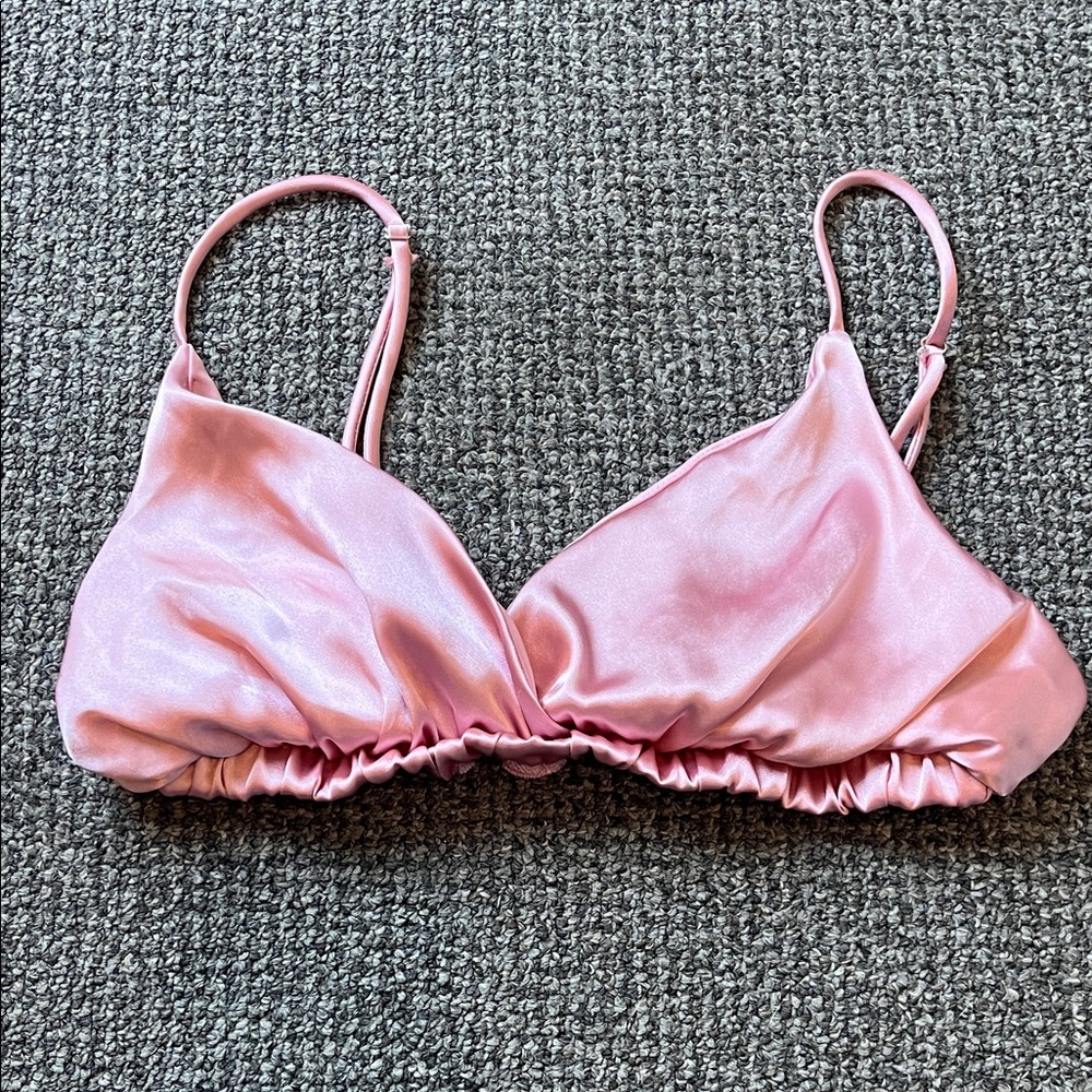 windsor Pink Satin Bralette